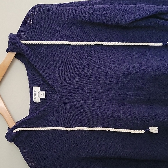 J. Crew Teddie Beach Hoodie Navy Blue M - Picture 3 of 10